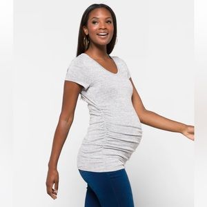 Market & Spruce Maternity Short Sleeve Knit Top